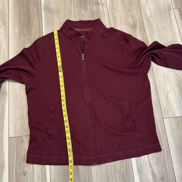 Tommy Bahama Mens Red Maroon Ravello Jersey Zip Front Casual Jacket MSRP $168 - Picture 7 of 7